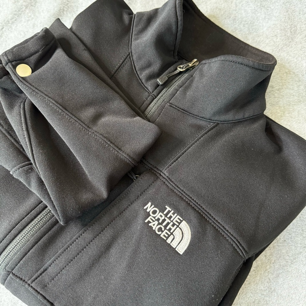 The North Face Men’s Black Full Zip Mock Neck Jacket Fleece Lined Size Small